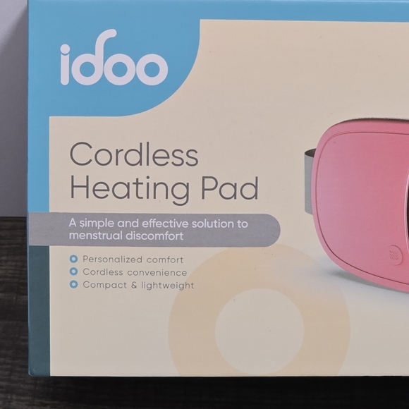 Idoo Pink Cordless Heating Pad Brand New Never Opened - Picture 3 of 4